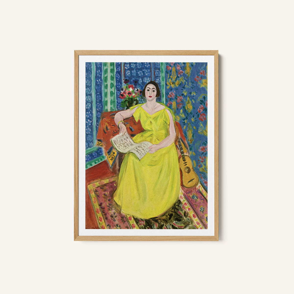 Woman in Yellow Painting & Wall Art Print by Henri Matisse