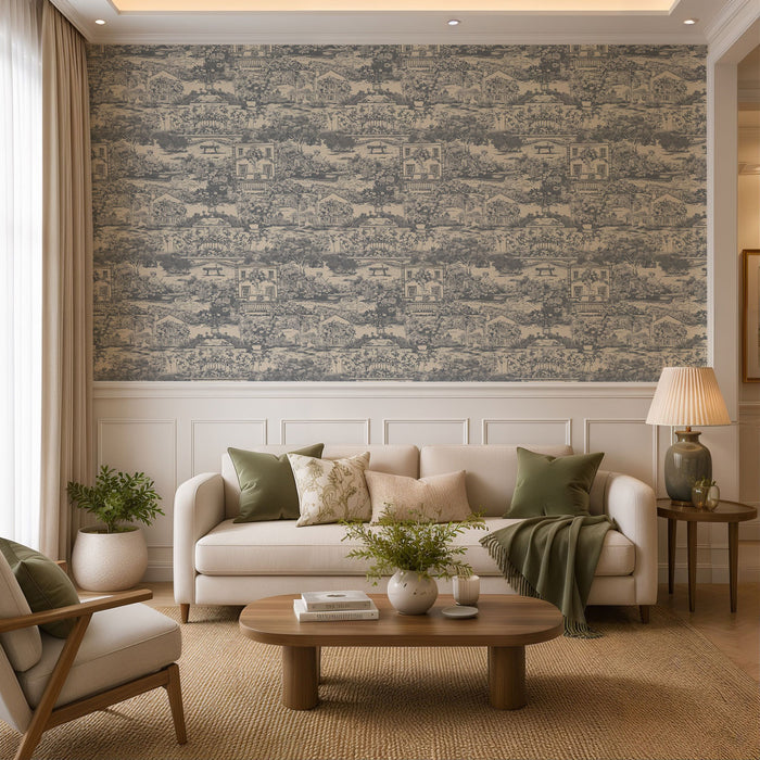 French Classic Royal Manor Wallpaper
