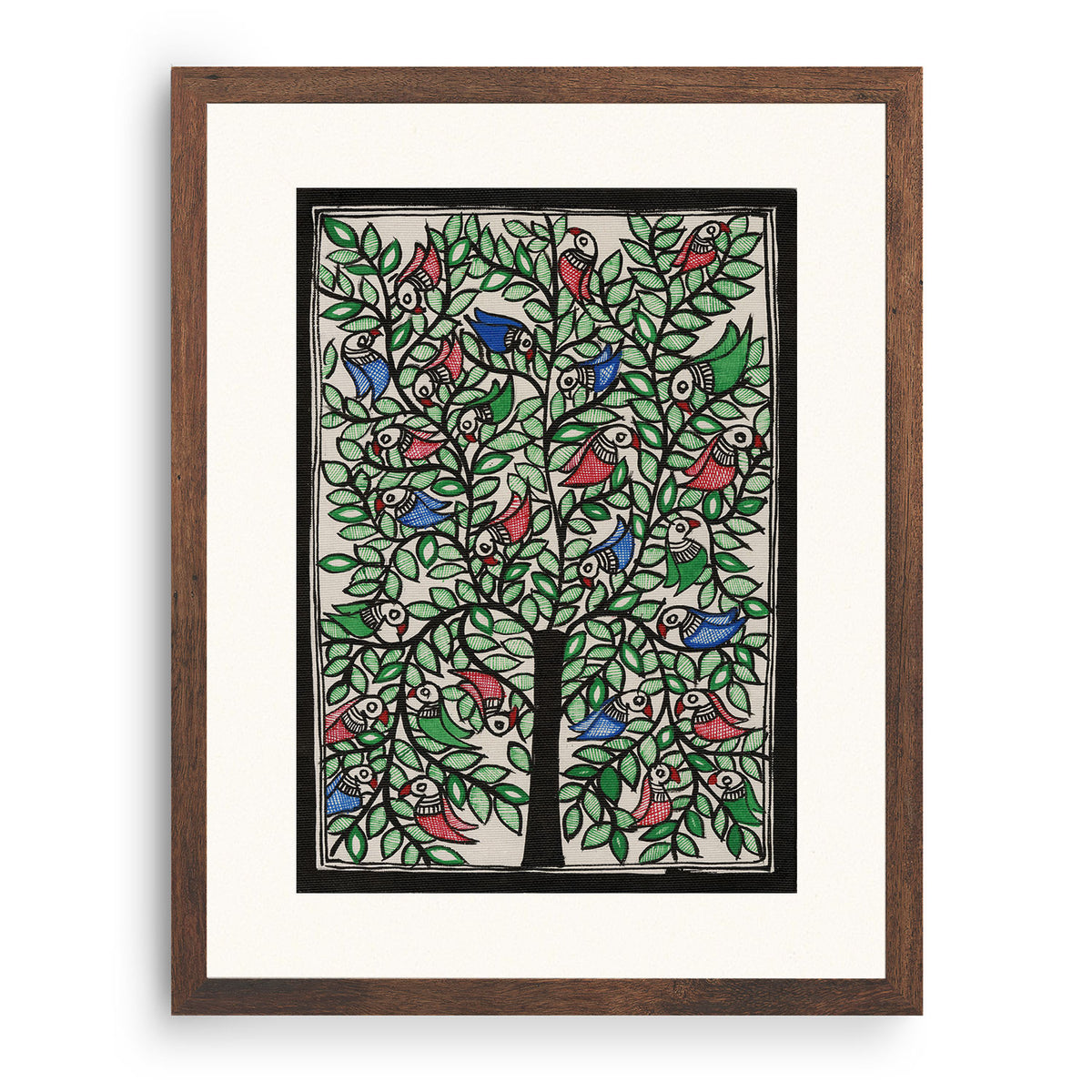 Tree Birds Traditional Madhubani Art : Buy Madhubani Paintings & Art ...