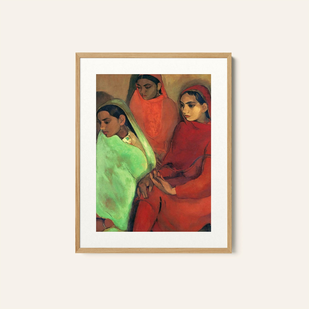 Group of Three Girls, Amrita Sher Gil Paintings