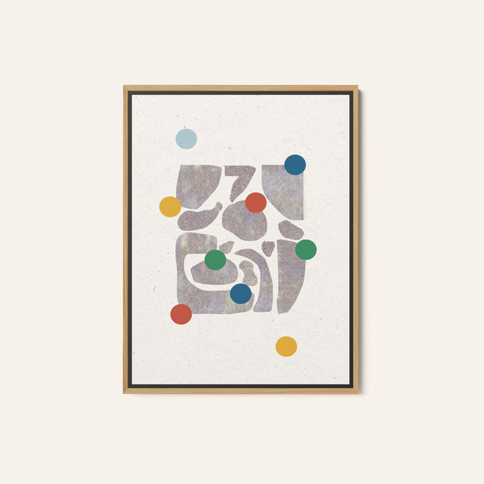Retro Dots and Paper, Abstract Painting