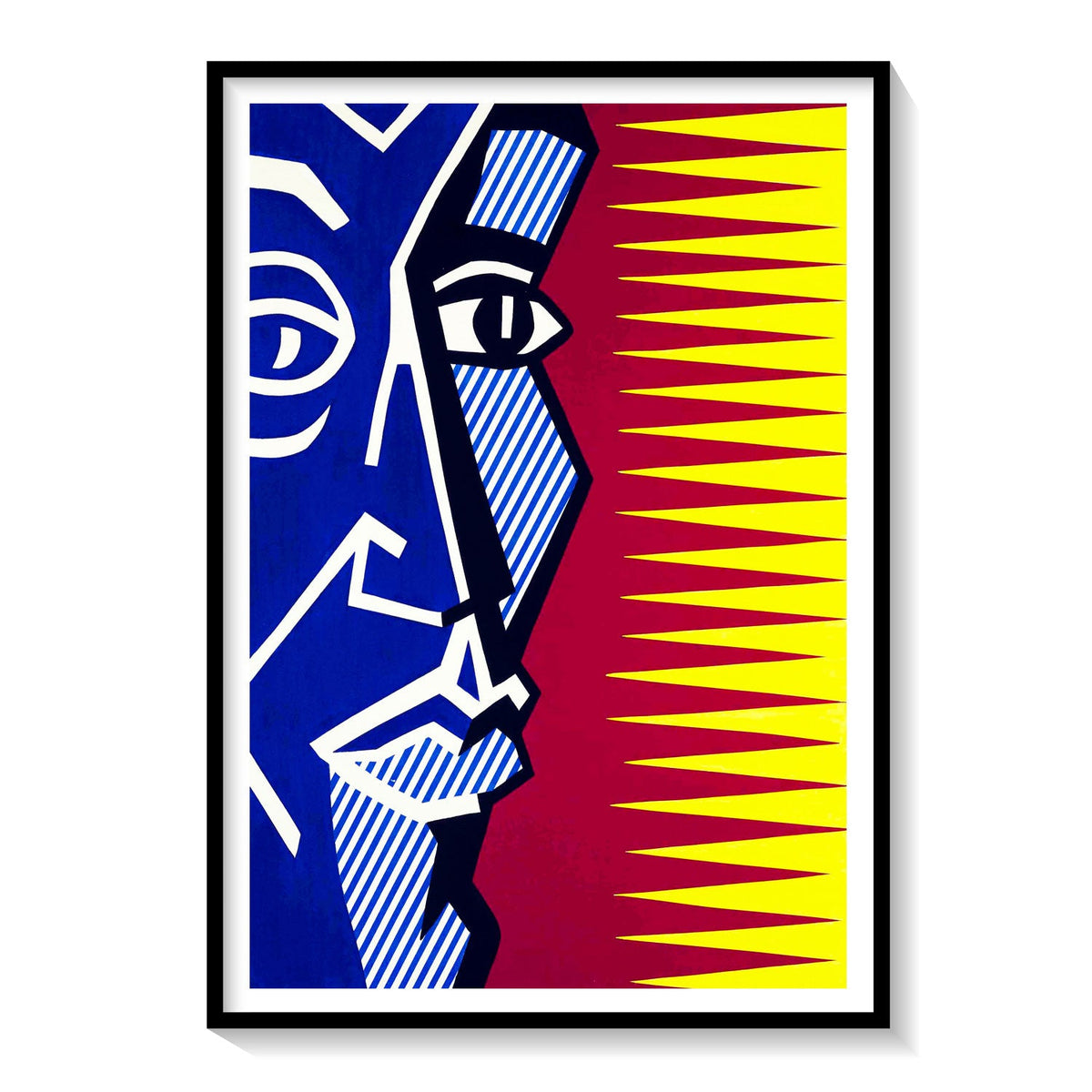 Buy Blue Head Pop Art Painting & Art Print Online India at Best Price