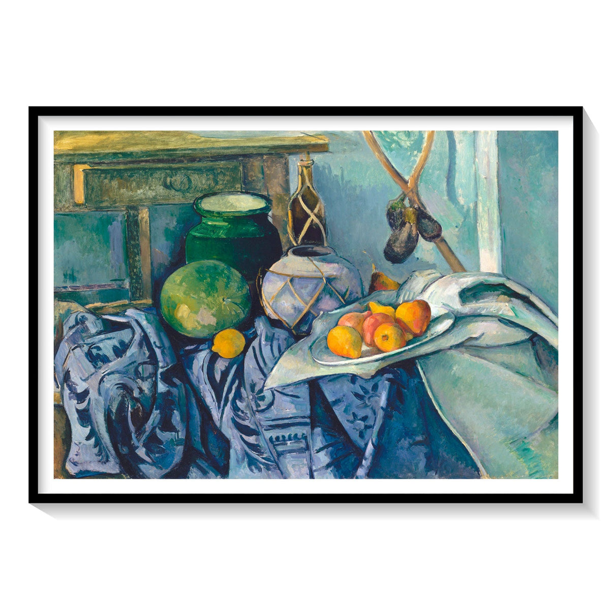 Still Life with Apples II Painting & Wall Art Print by Paul Cezanne ...