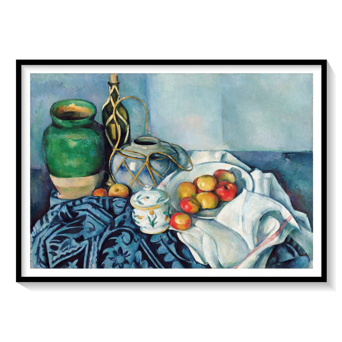 Still Life with Apples Painting & Wall Art Print by Paul Cezanne ...