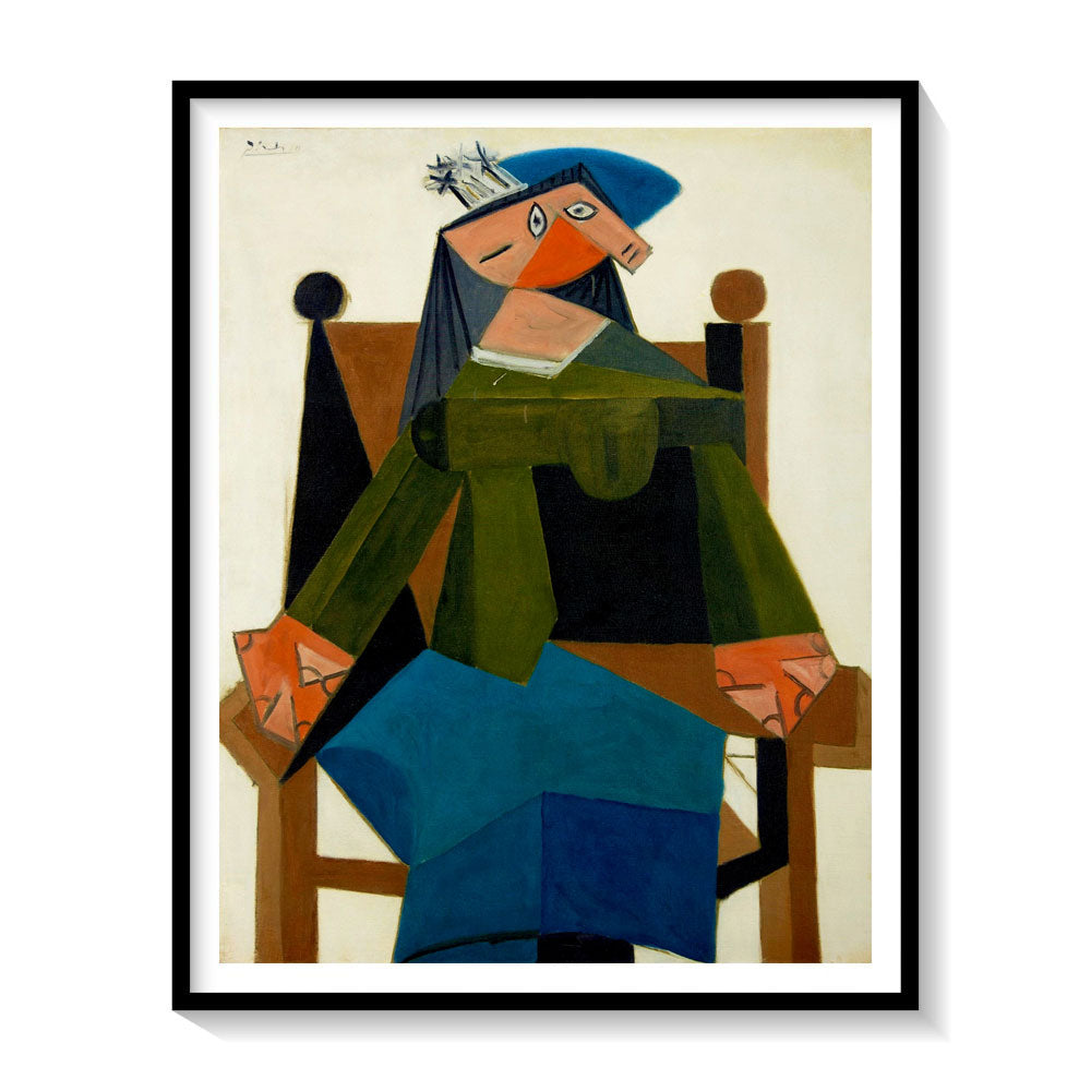 Femme Assise Dans Un Fauteuil Painting And Wall Art Print By Pablo Picasso Dessine Art