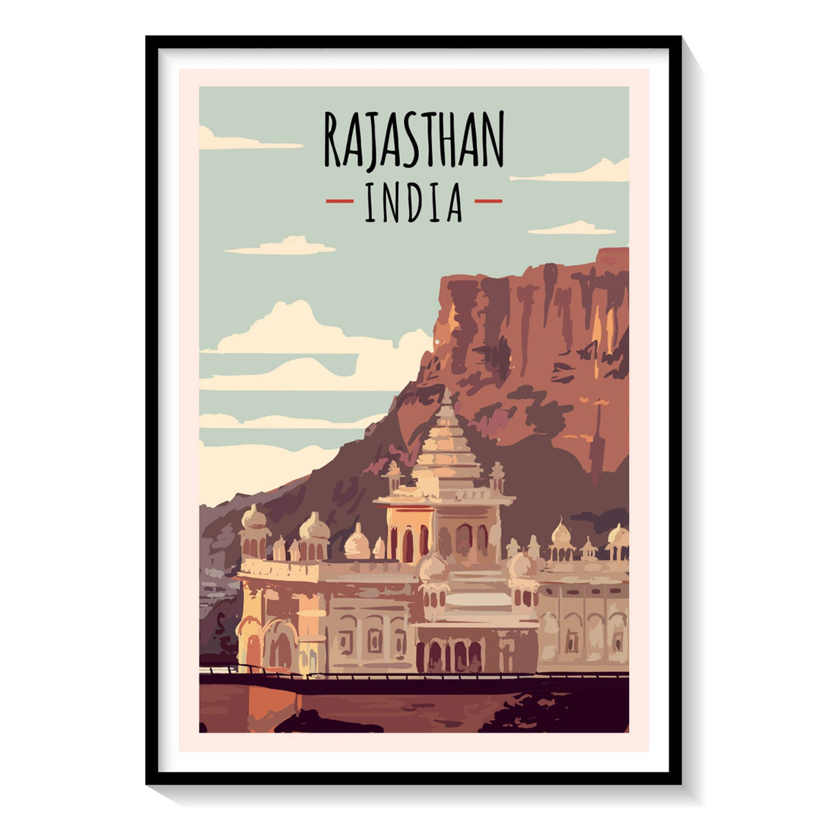 Buy Retro Poster Rajasthan Travel Poster Art & Prints Online India at
