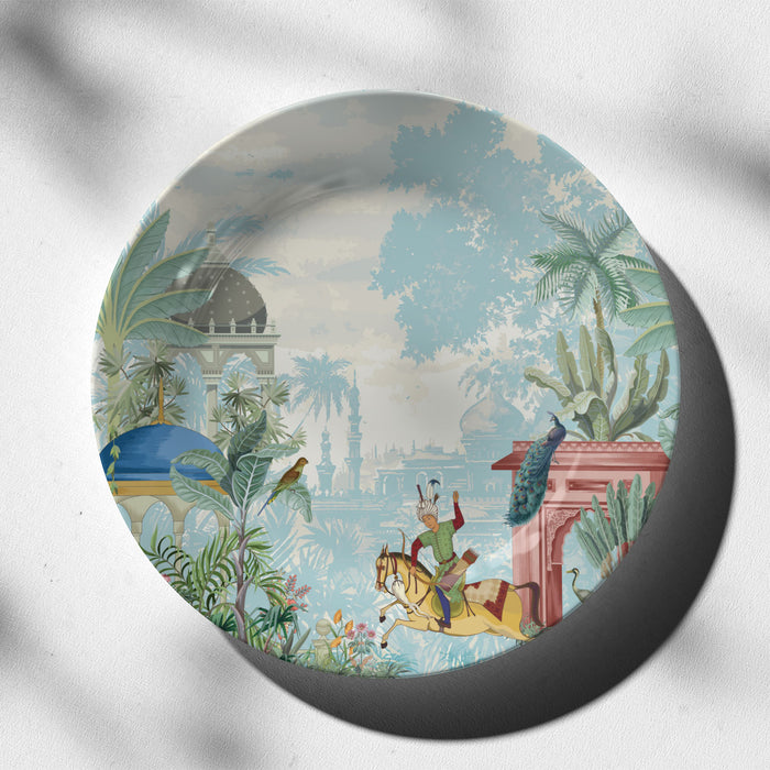 Persian Prince Riding the Horse, decorative wall plate