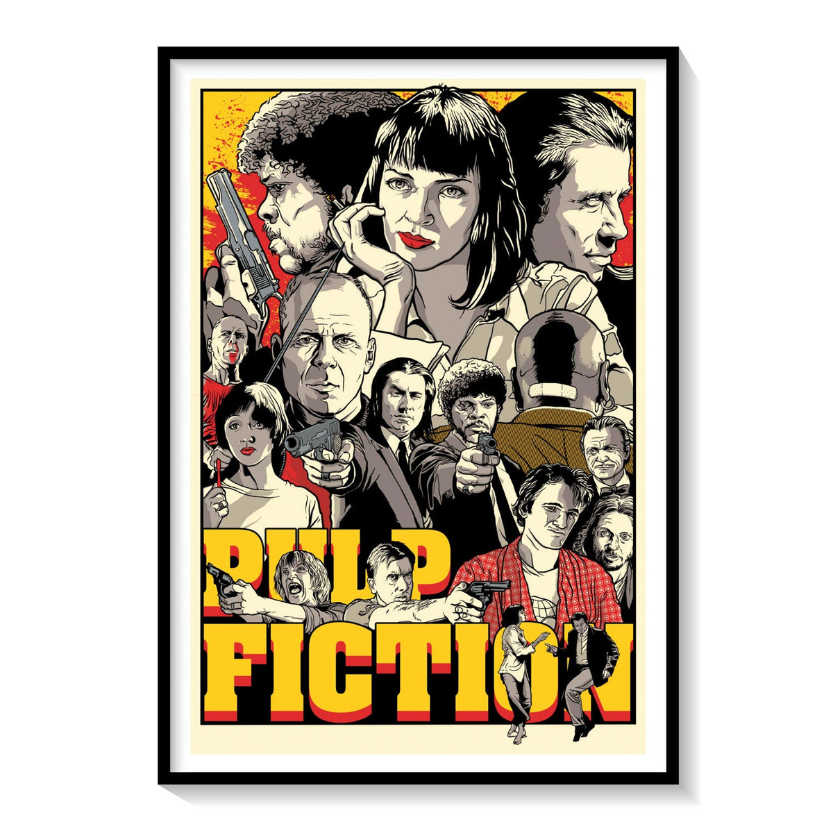 Pulp Fiction Movie Poster: Buy Hollywood & Famous Movie Posters – Dessine  Art
