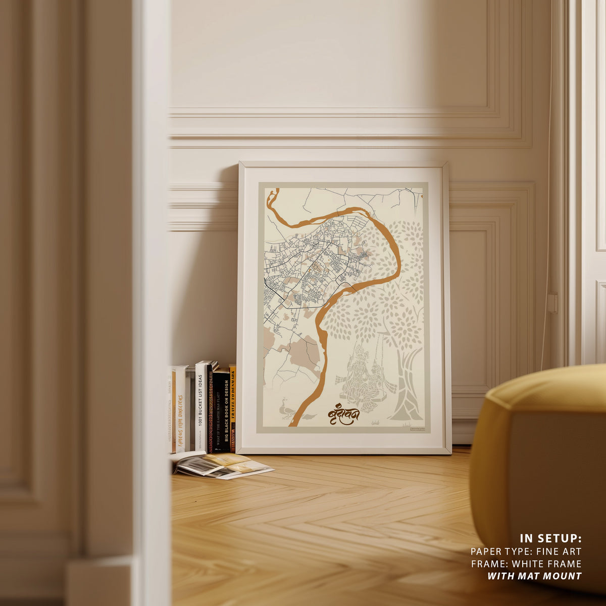 Vrindavan Sanjhi Map, Wall Art Prints