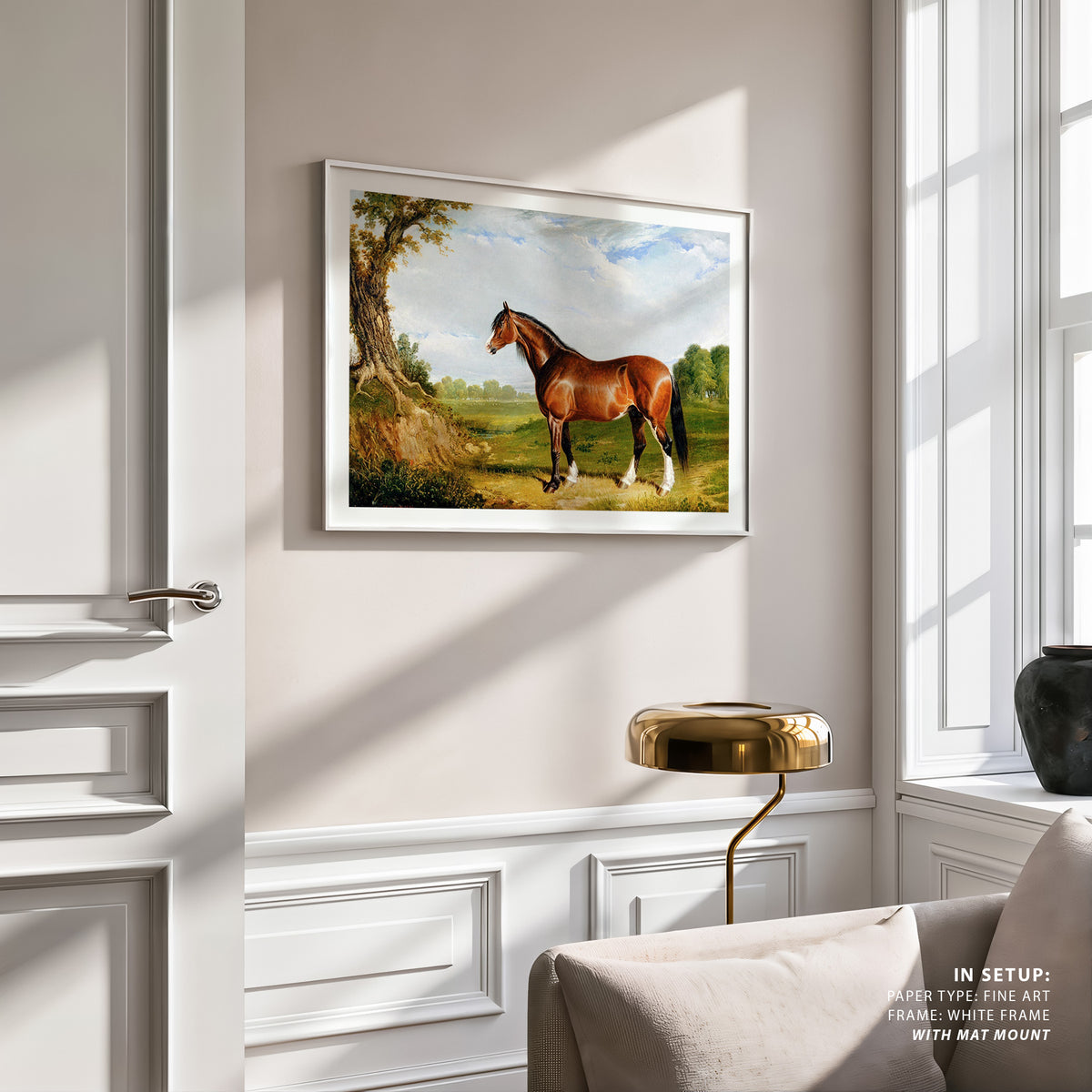 A Clydesdale Stallion by John Herring, Animal Painting