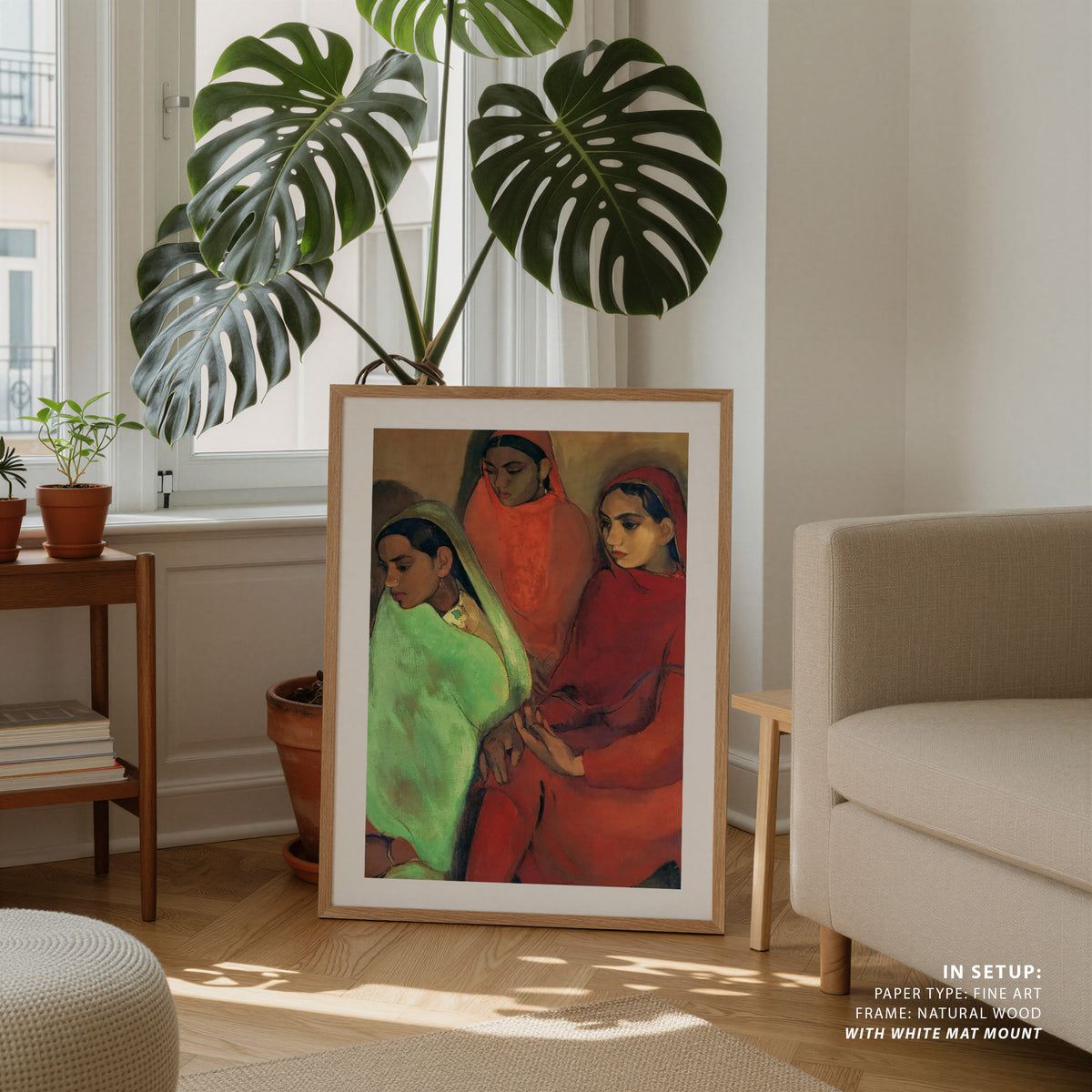 Group of Three Girls, Amrita Sher Gil Paintings