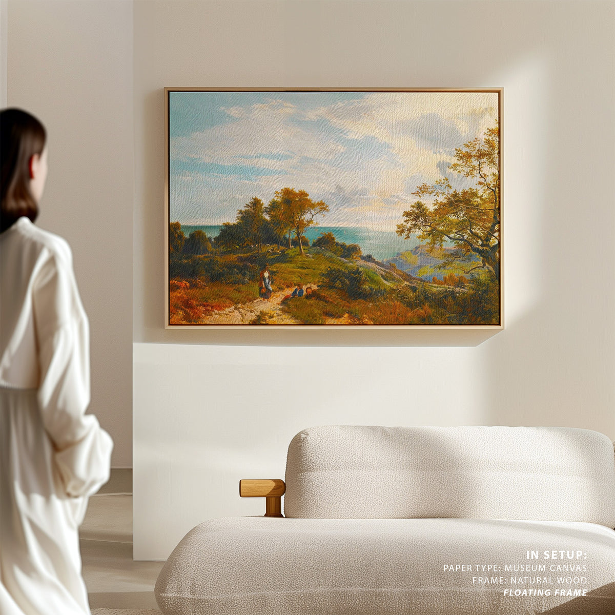 A Peep At The Sea Fairlight Glen, Landscape Painting, Nature Art