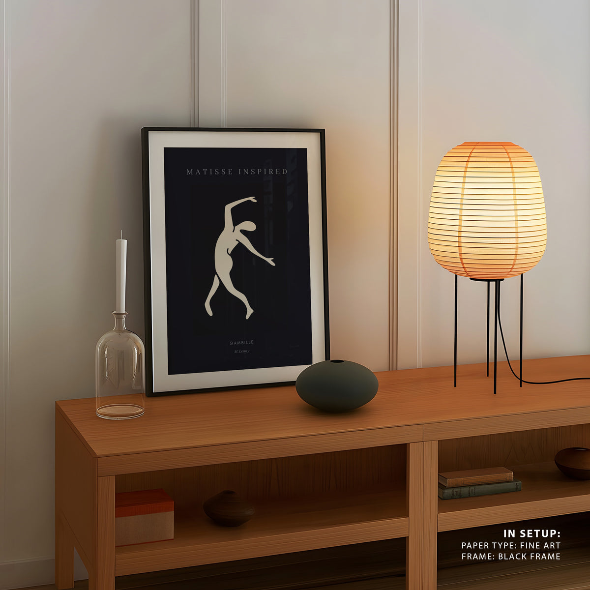 Henri Matisse Style I Gambille, Black and white Painting
