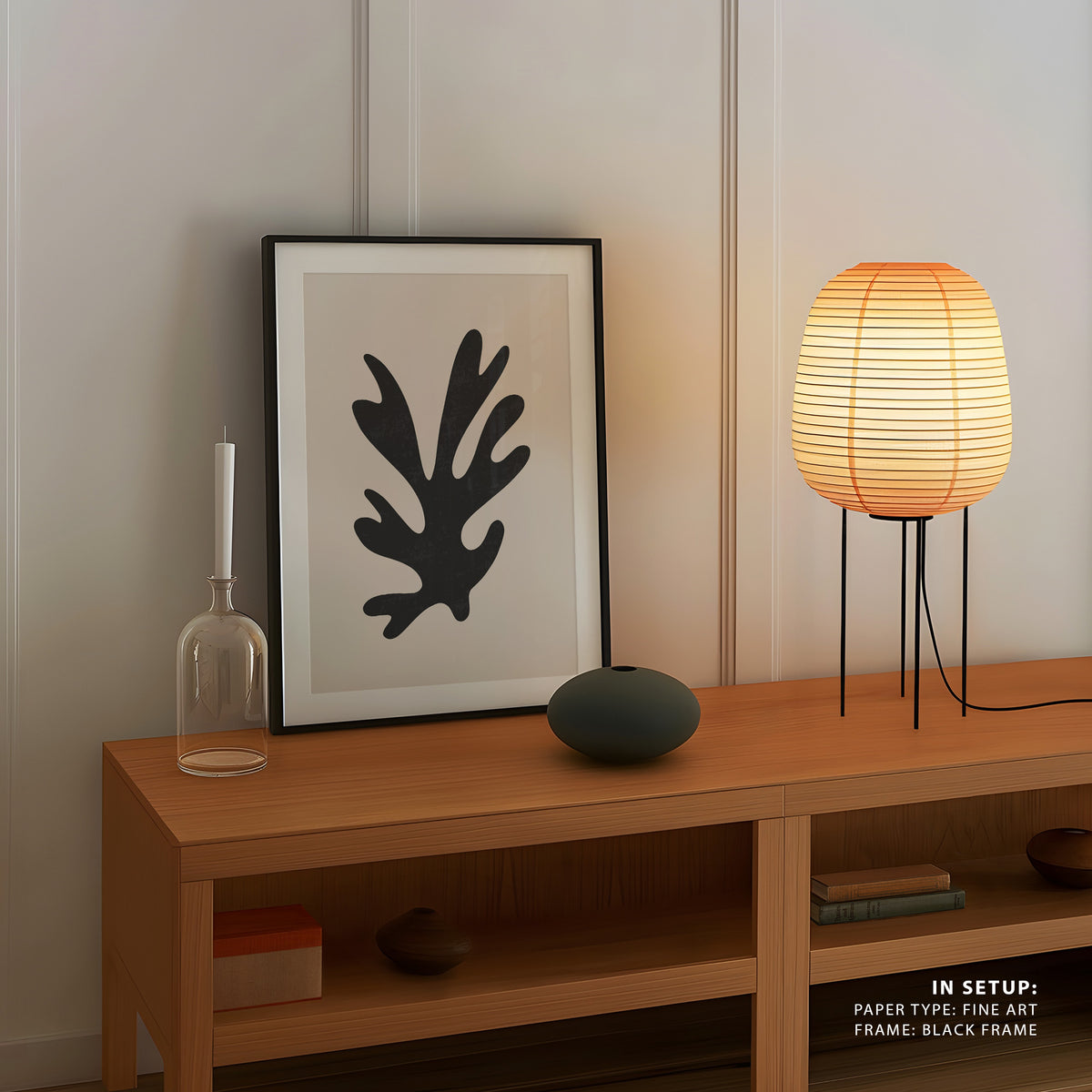 Henri Matisse Style II, Black and white Painting