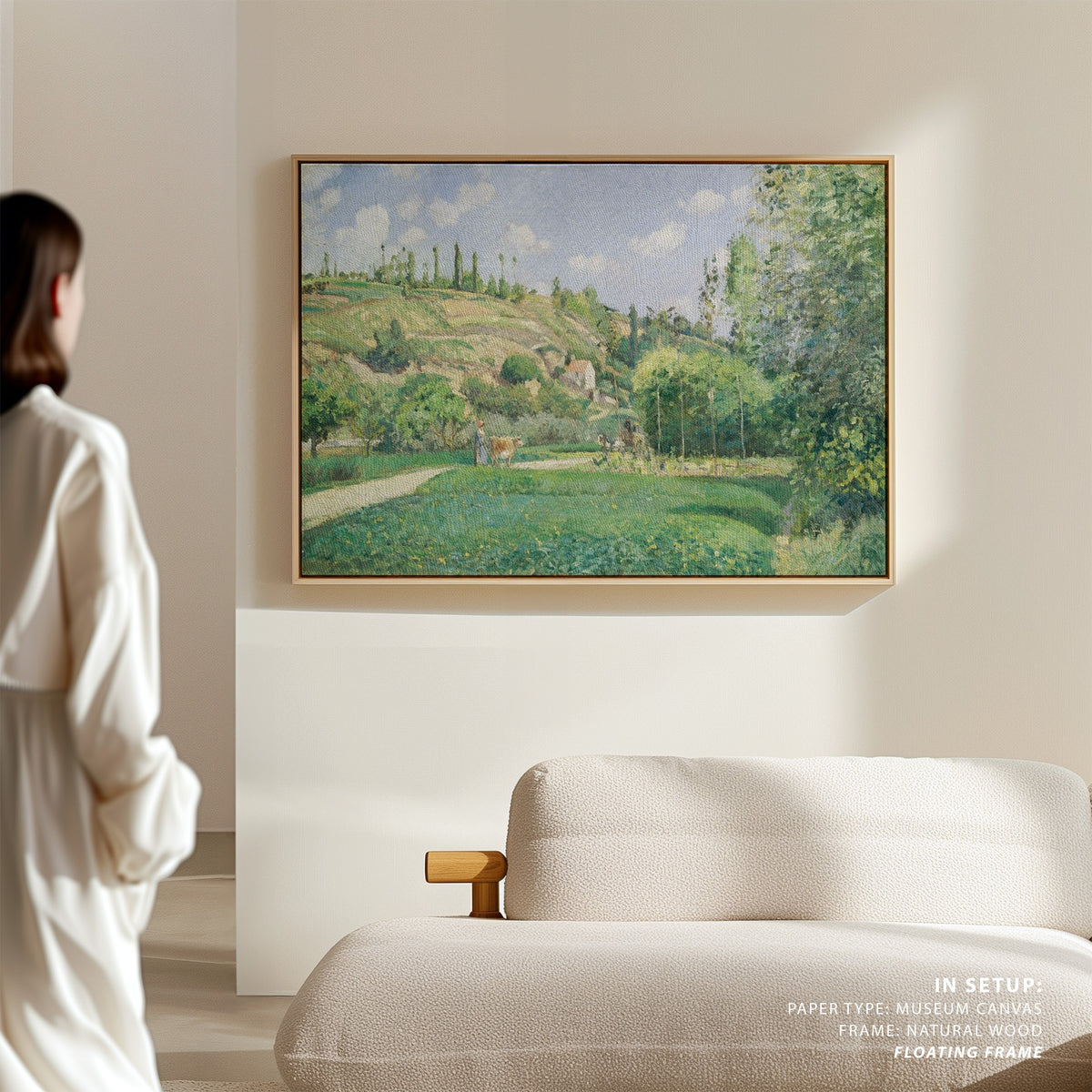 A Cowherd at Valhermeil, Camille Pissarro Painting
