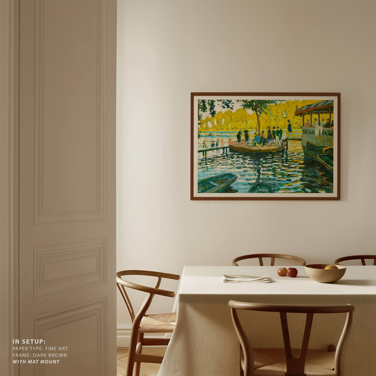 La Grenouillere by Claude Monet, Big Canvas Paintings