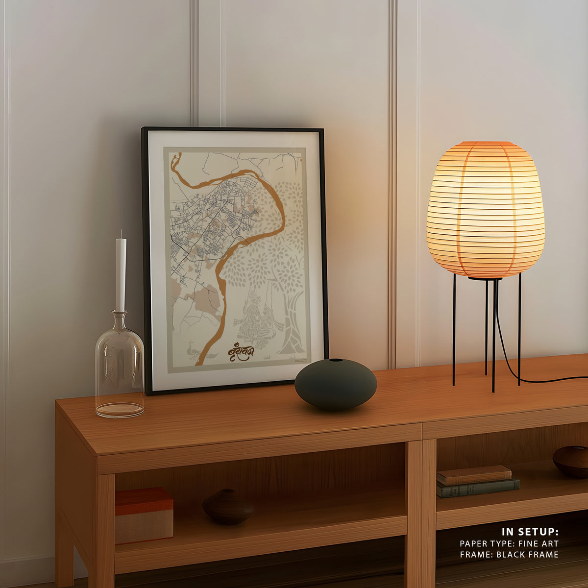 Vrindavan Sanjhi Map, Wall Art Prints