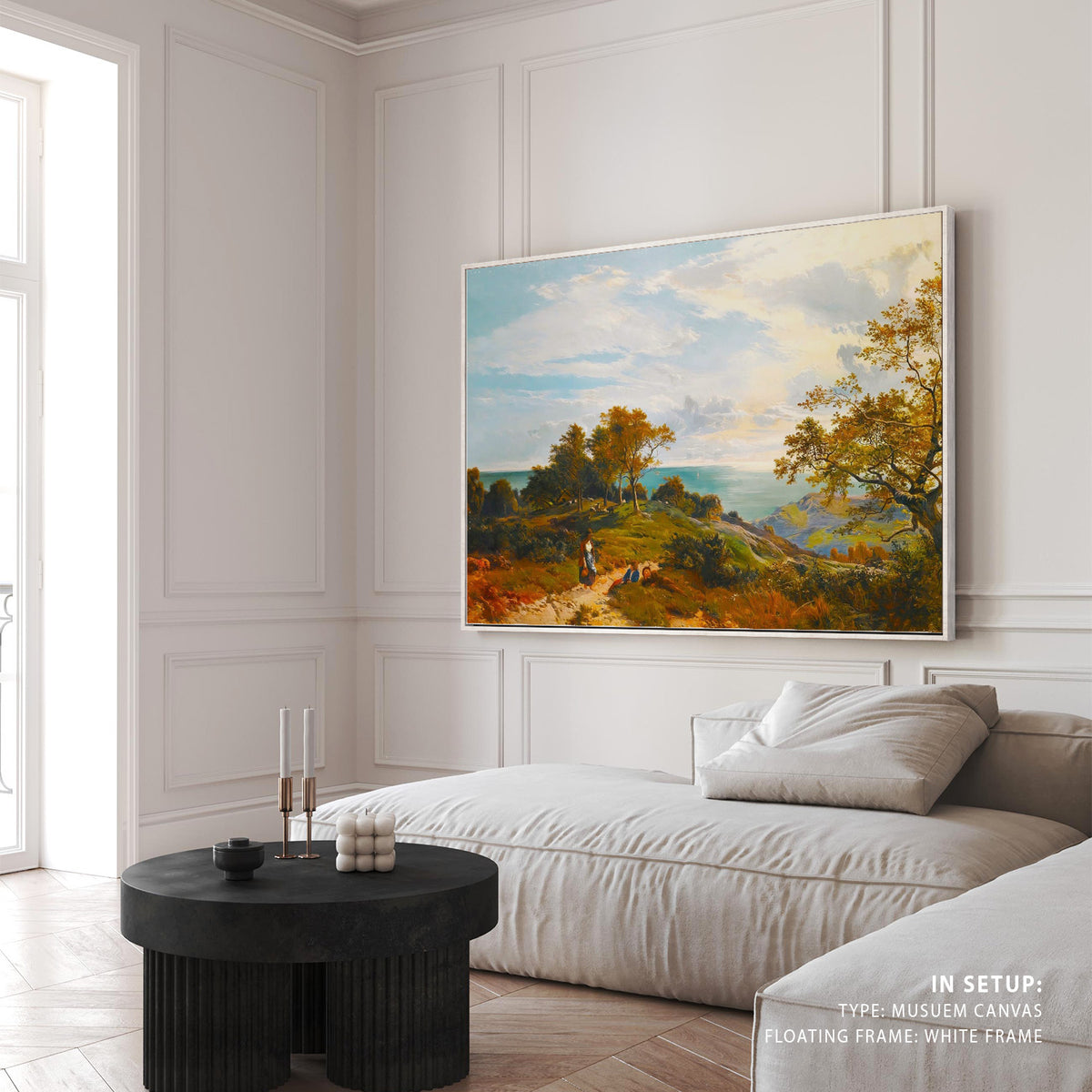 A Peep At The Sea Fairlight Glen, Landscape Painting, Nature Art