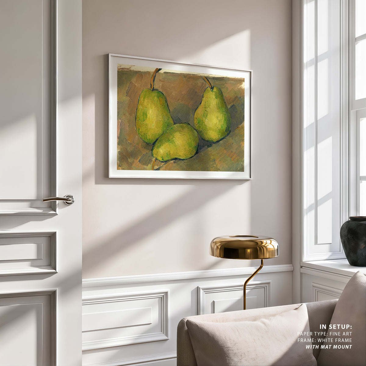 Three Pears, Paul Cezanne Painting