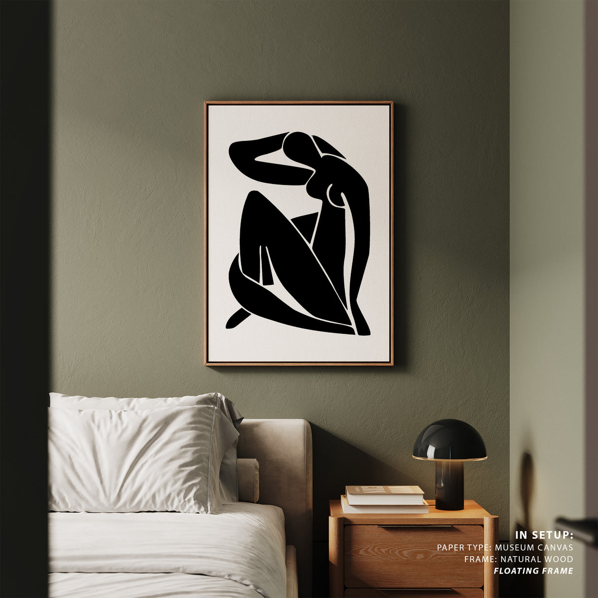 Matisse BW Light, Black and white Painting