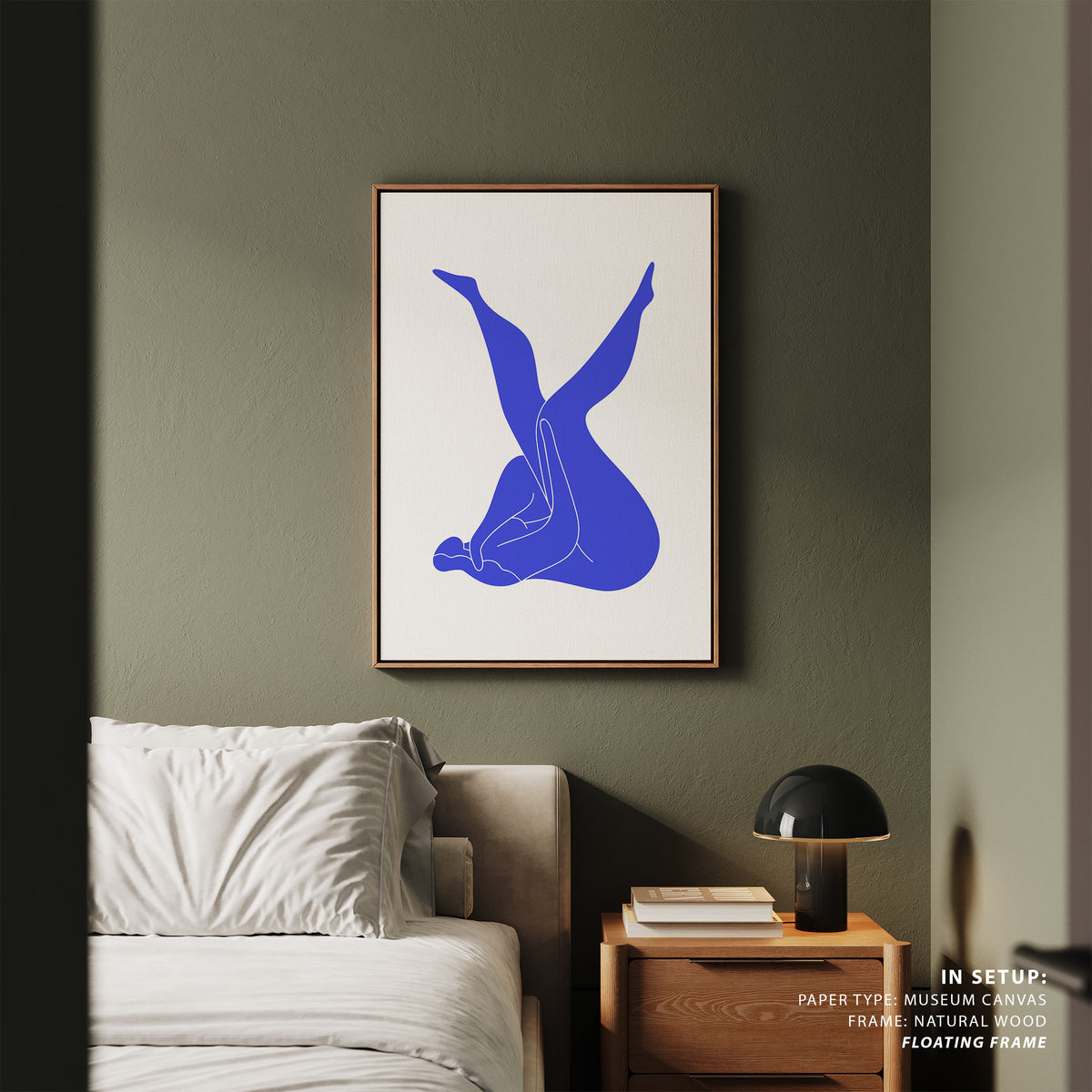 Matisse Blue Woman, Minimalist Art Painting