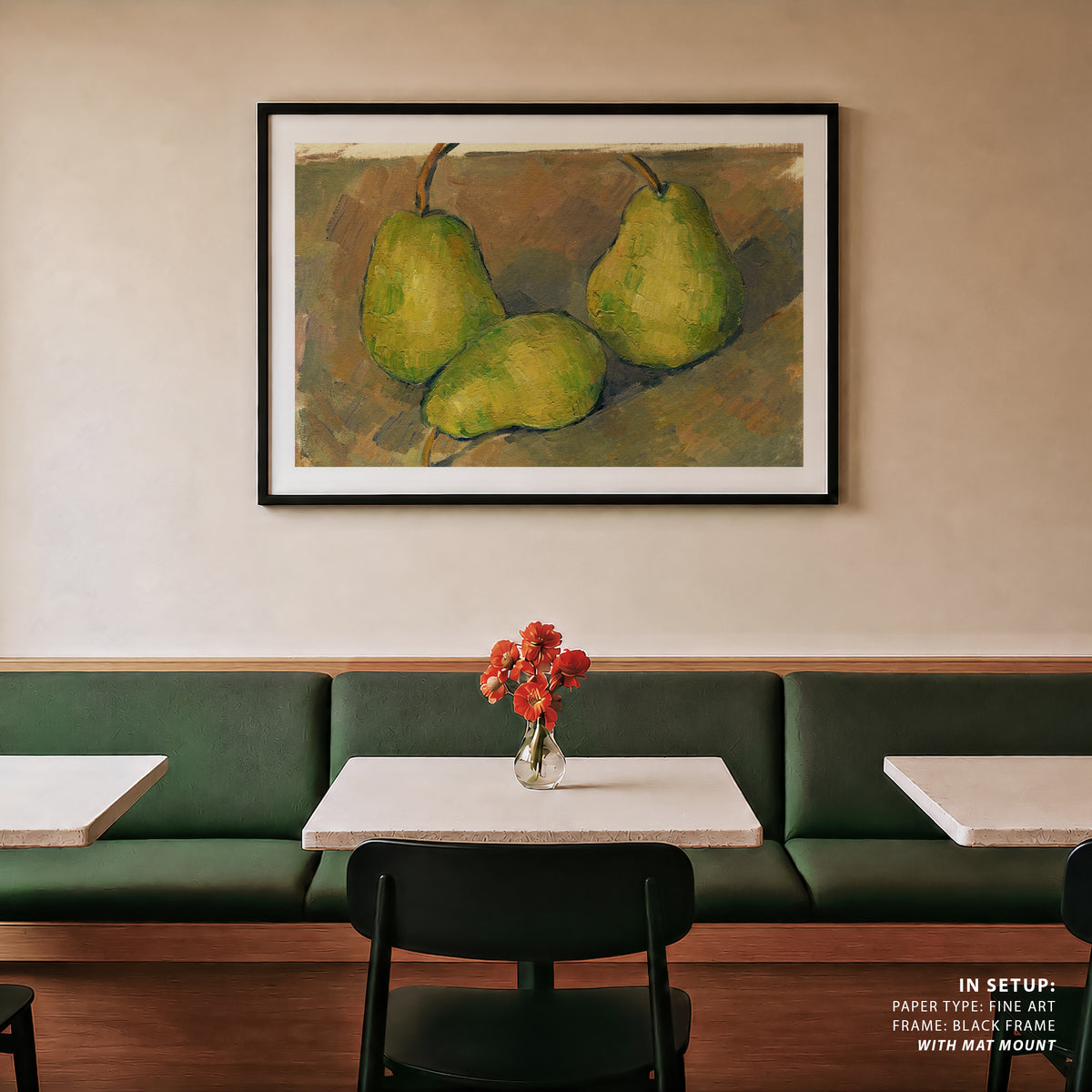 Three Pears, Paul Cezanne Painting