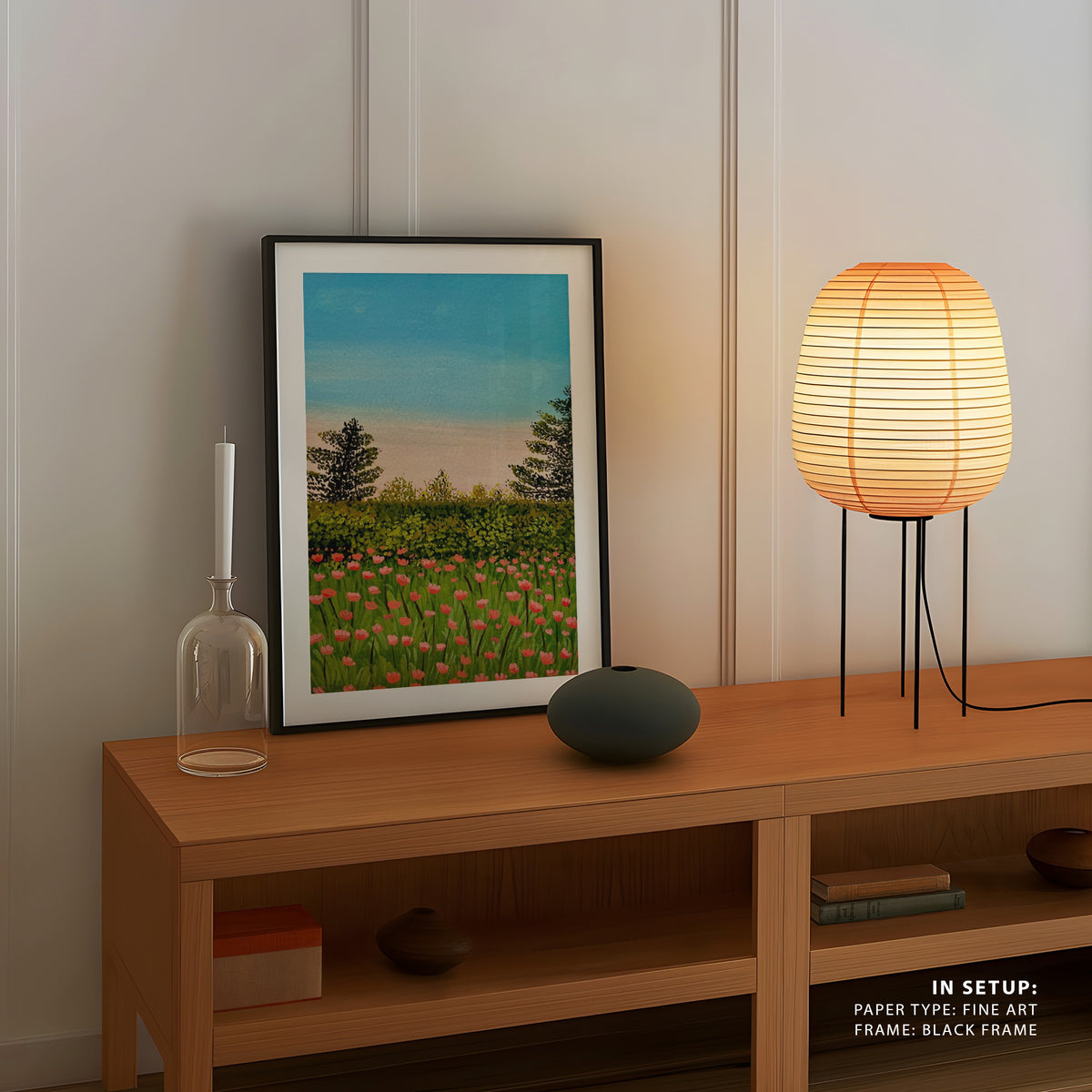 A Field Full of Tulips, Wall Art, Botanical Art, Nature Framed Art, Floral Flower Art