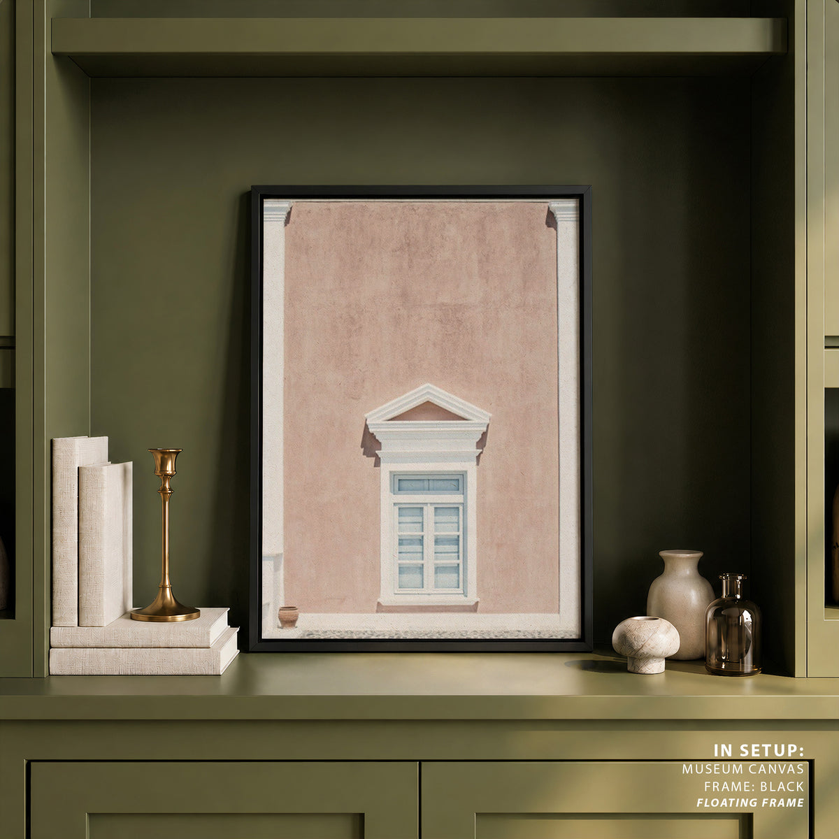 Pink wall and a pediment Photography, Photo Print