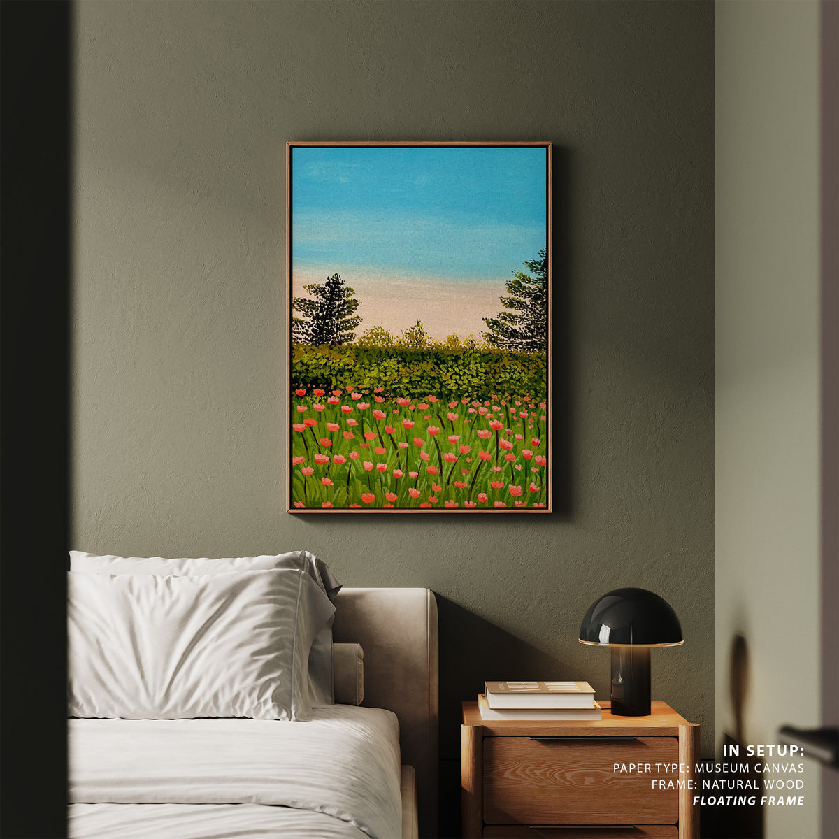 A Field Full of Tulips, Wall Art, Botanical Art, Nature Framed Art, Floral Flower Art
