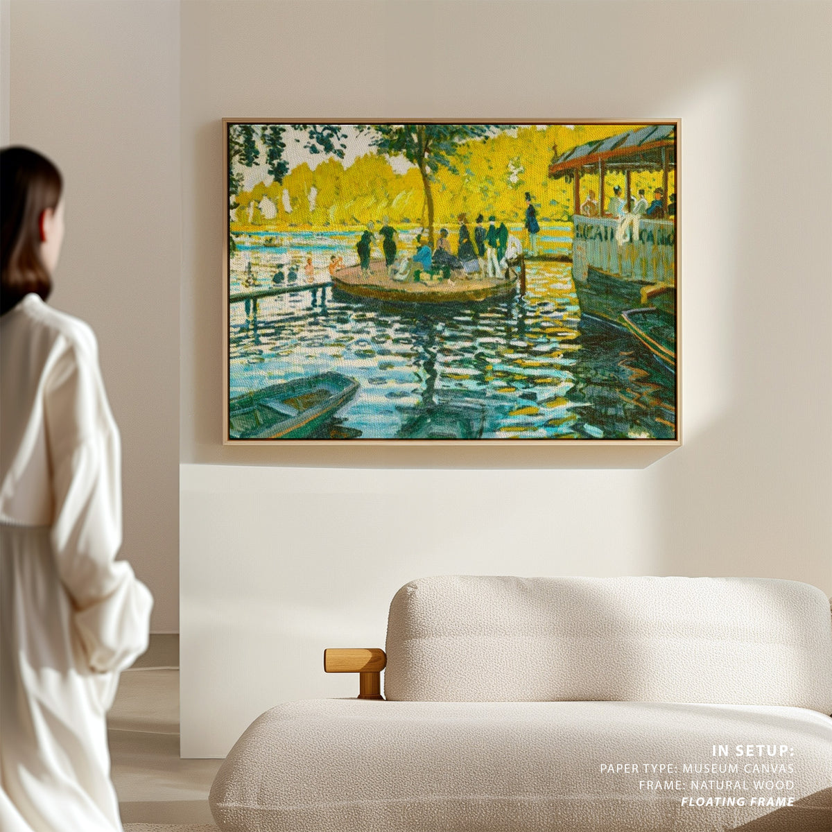La Grenouillere by Claude Monet, Big Canvas Paintings