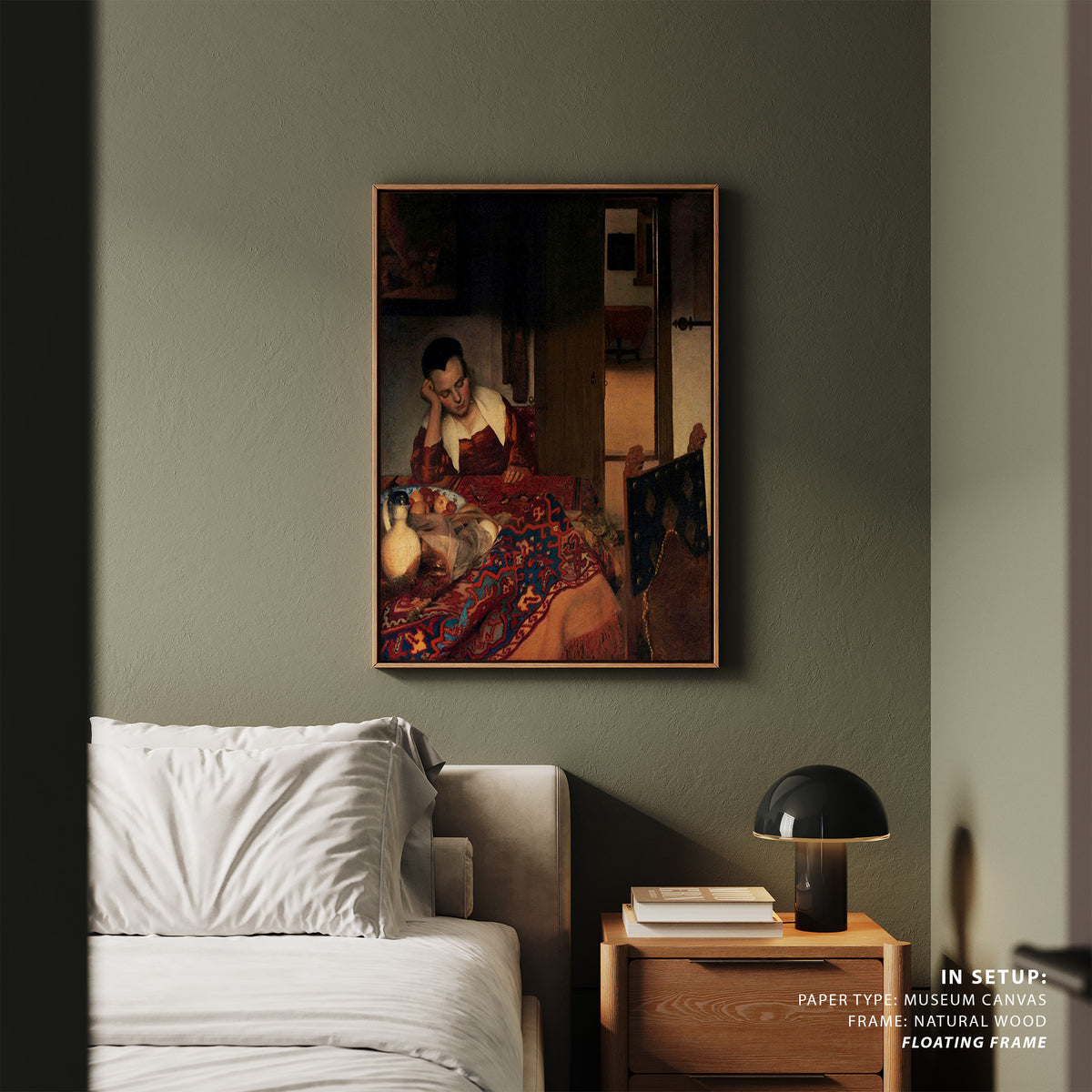 A maid Asleep, Johannes Vermeer Painting