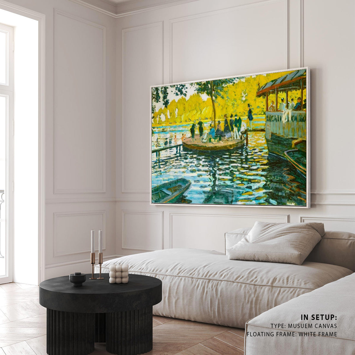 La Grenouillere by Claude Monet, Big Canvas Paintings