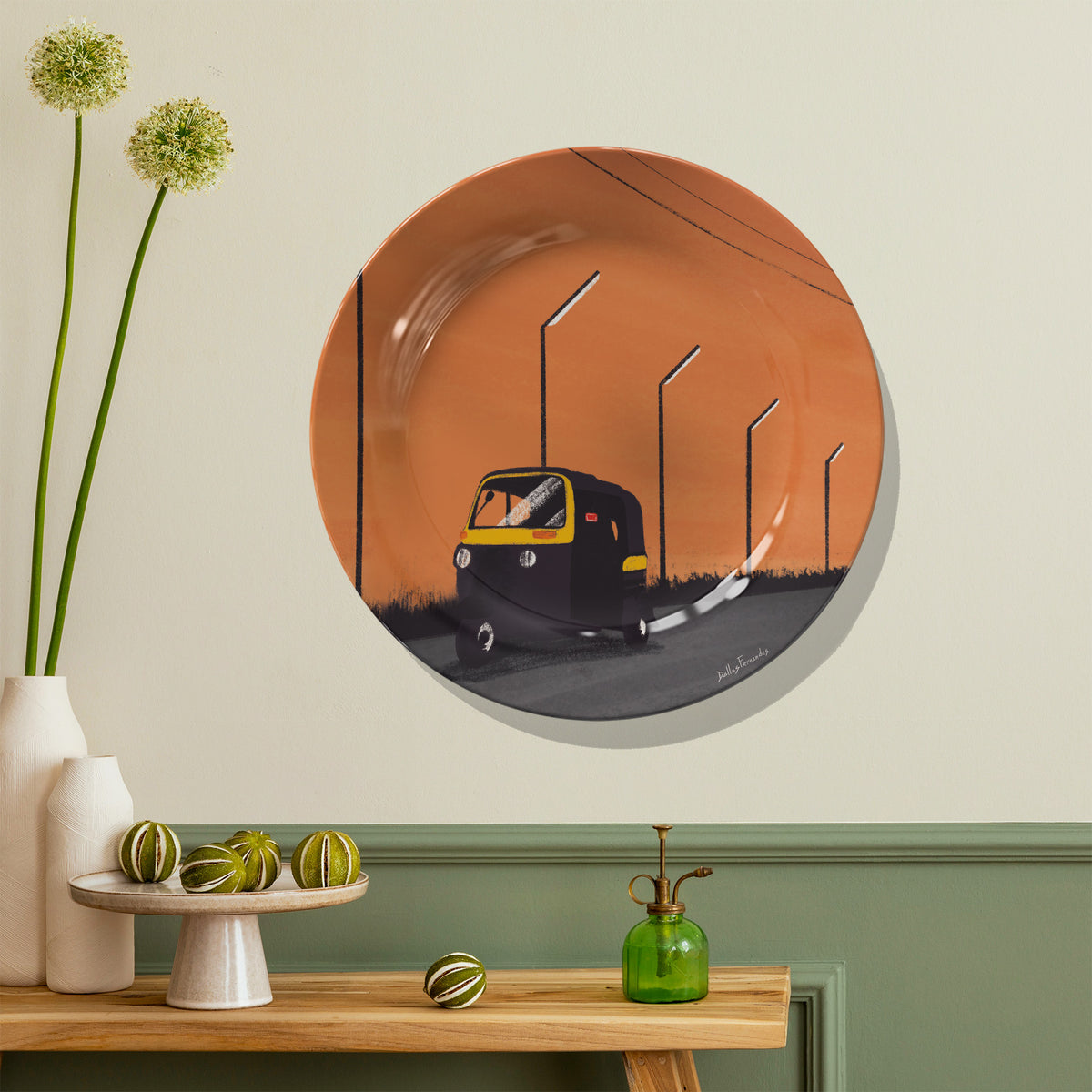 Auto Rickshaw, Decorative Wall Plate