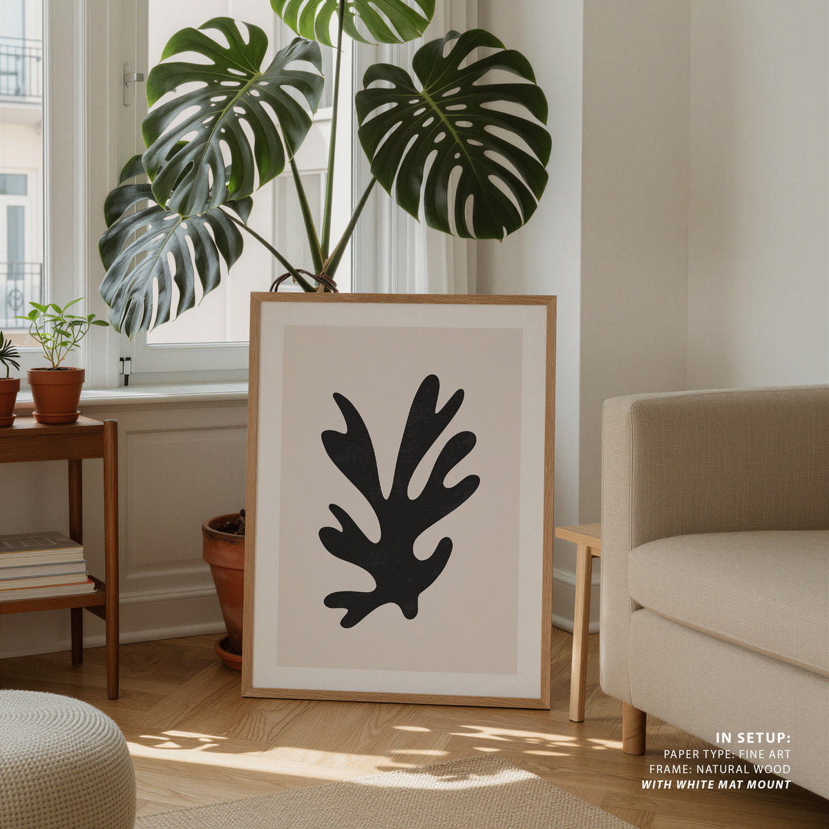 Henri Matisse Style II, Black and white Painting