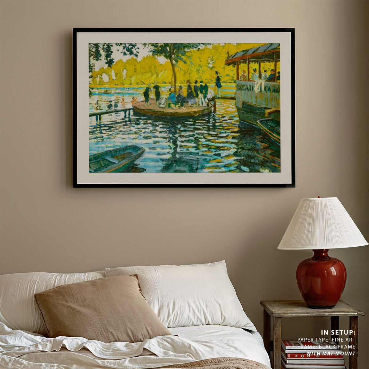 La Grenouillere by Claude Monet, Big Canvas Paintings