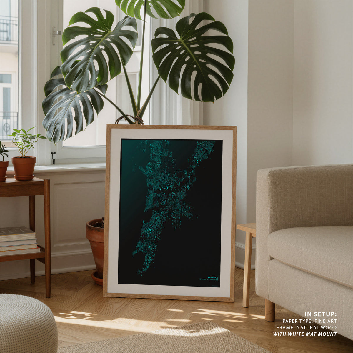 Mumbai Nolli Map, Wall Art Prints