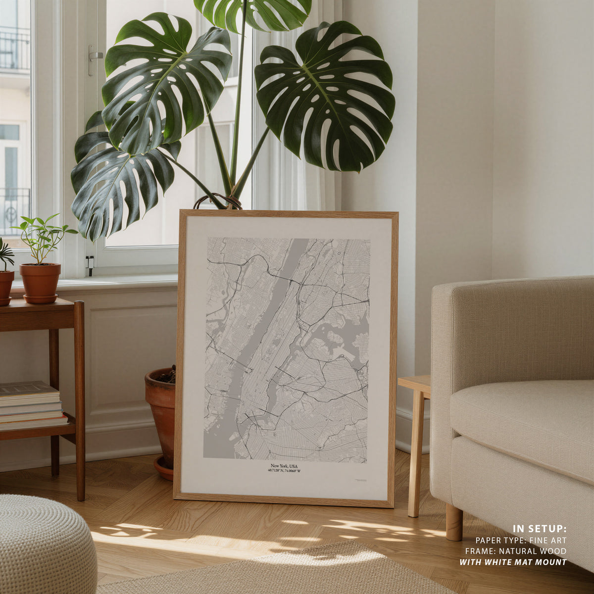 New York Map, Wall Art Prints