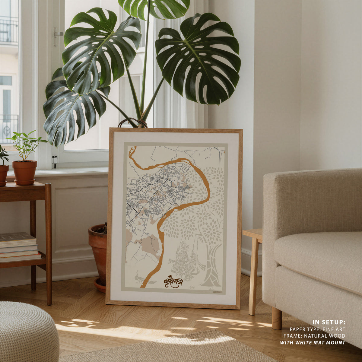 Vrindavan Sanjhi Map, Wall Art Prints