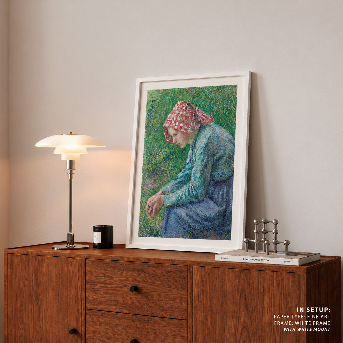A Seated Peasant Woman, Camille Pissarro Painting