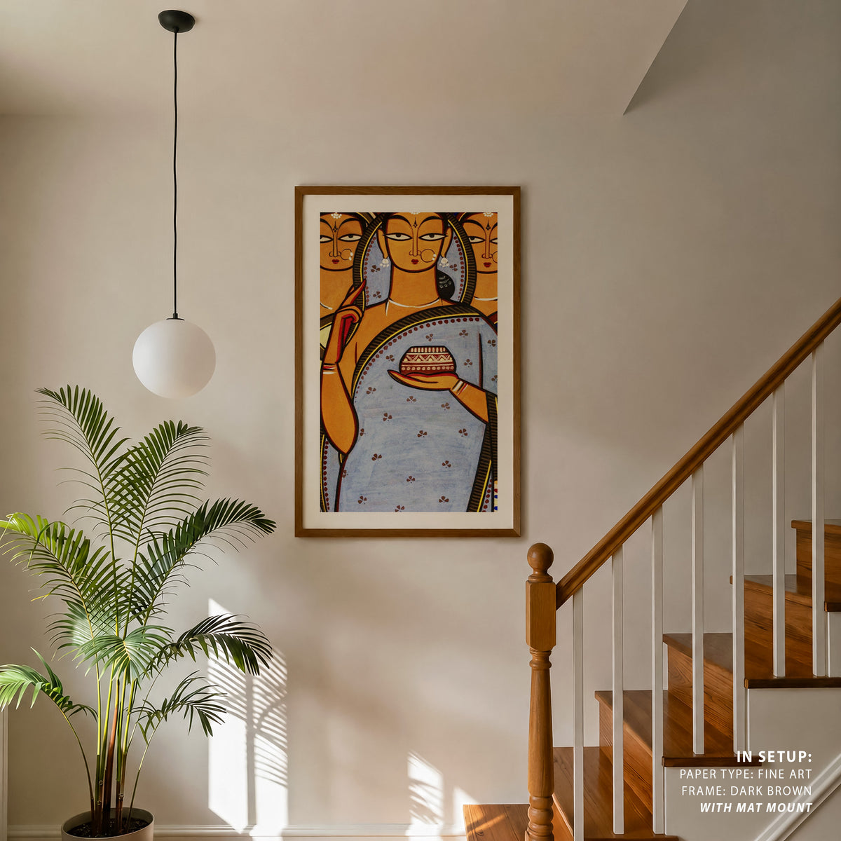 Bride and her Companions, Jamini Roy Paintings