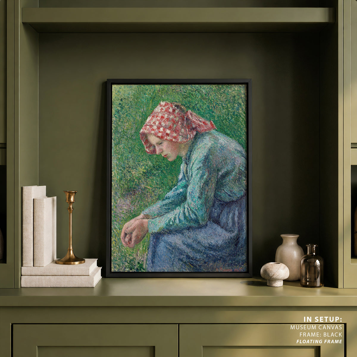 A Seated Peasant Woman, Camille Pissarro Painting