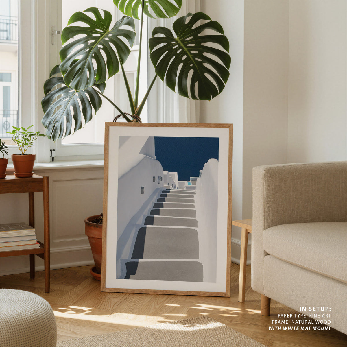 steps to pool and sea Photography, Photo Print