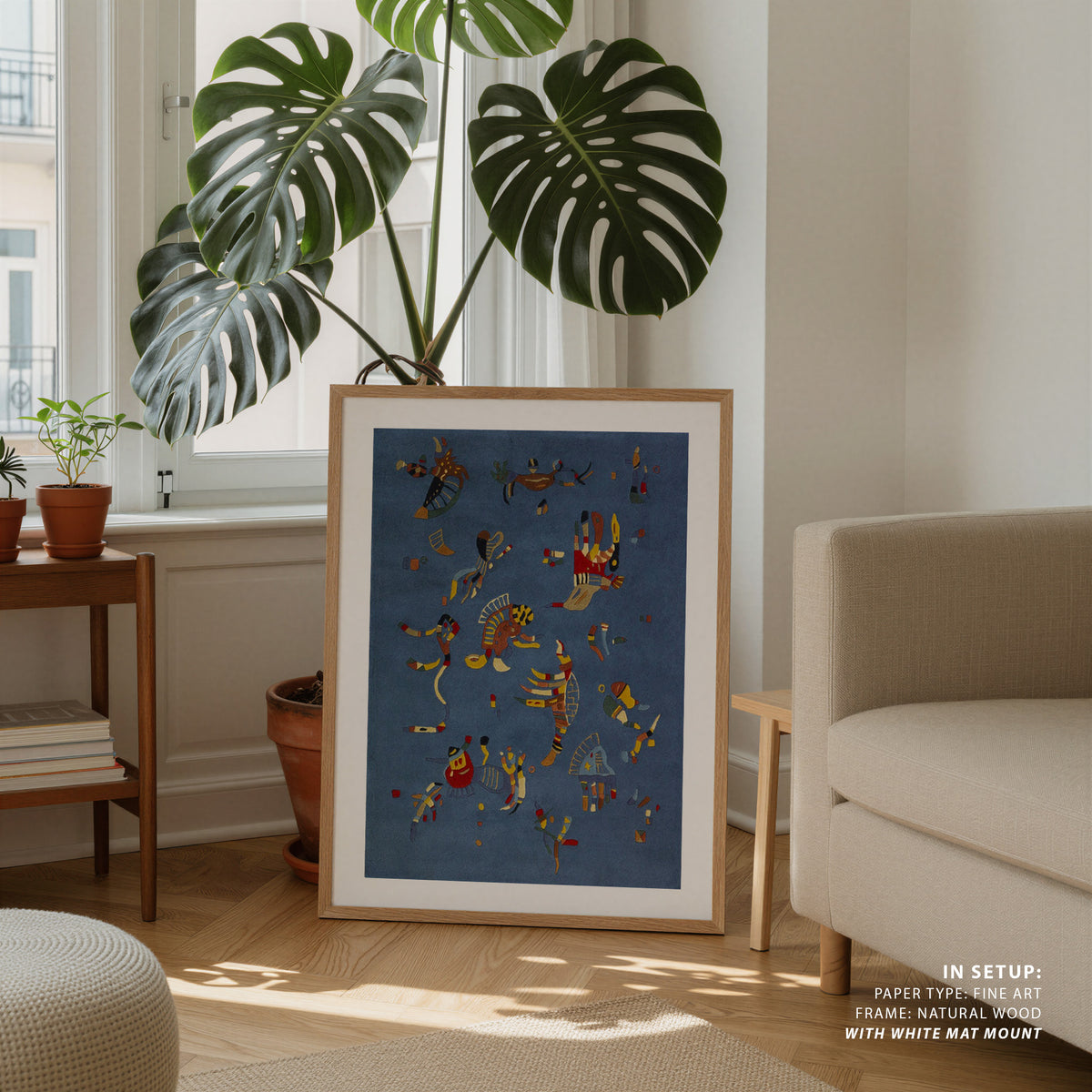 Abstract blue, Wassily Kandinsky Painting