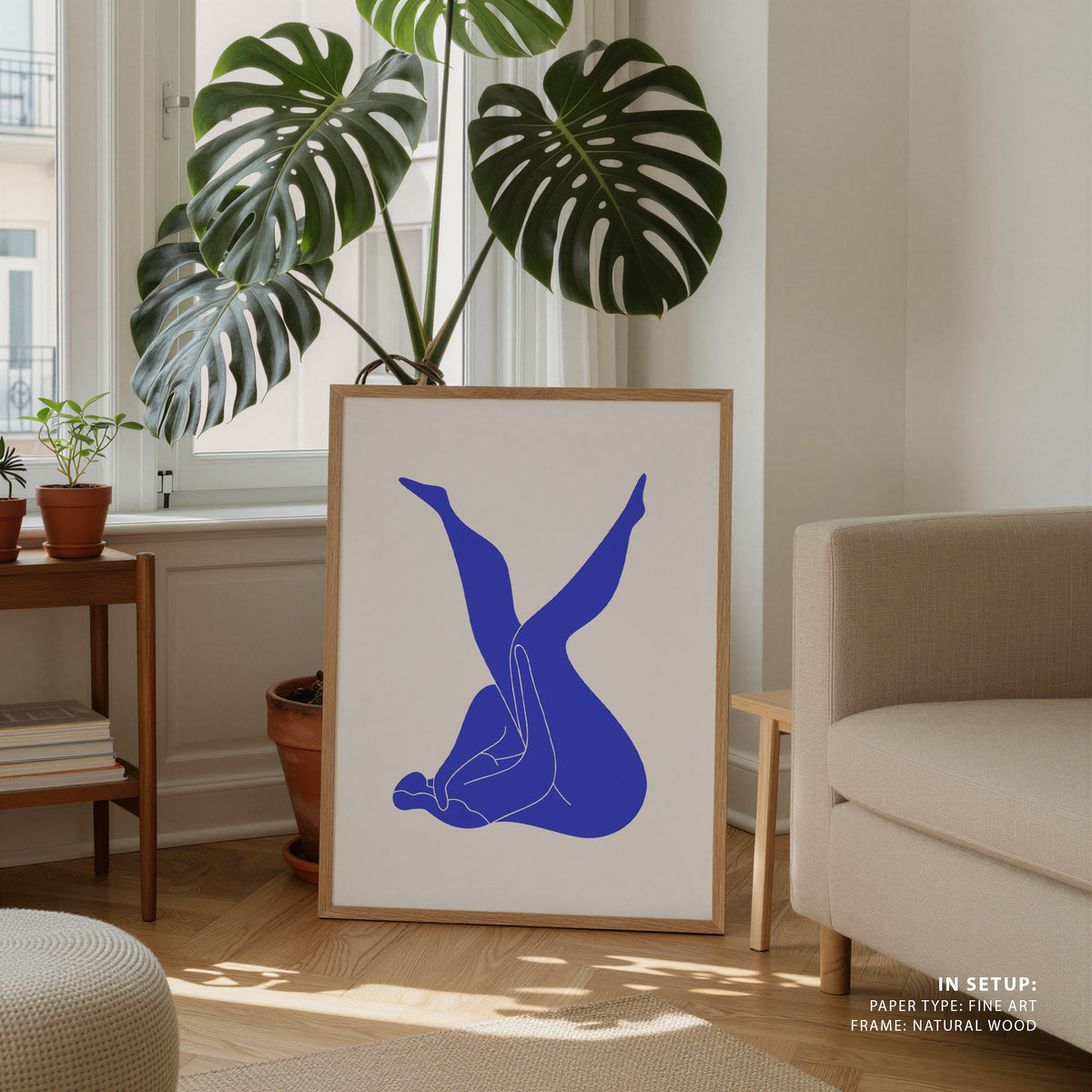 Matisse Blue Woman, Minimalist Art Painting