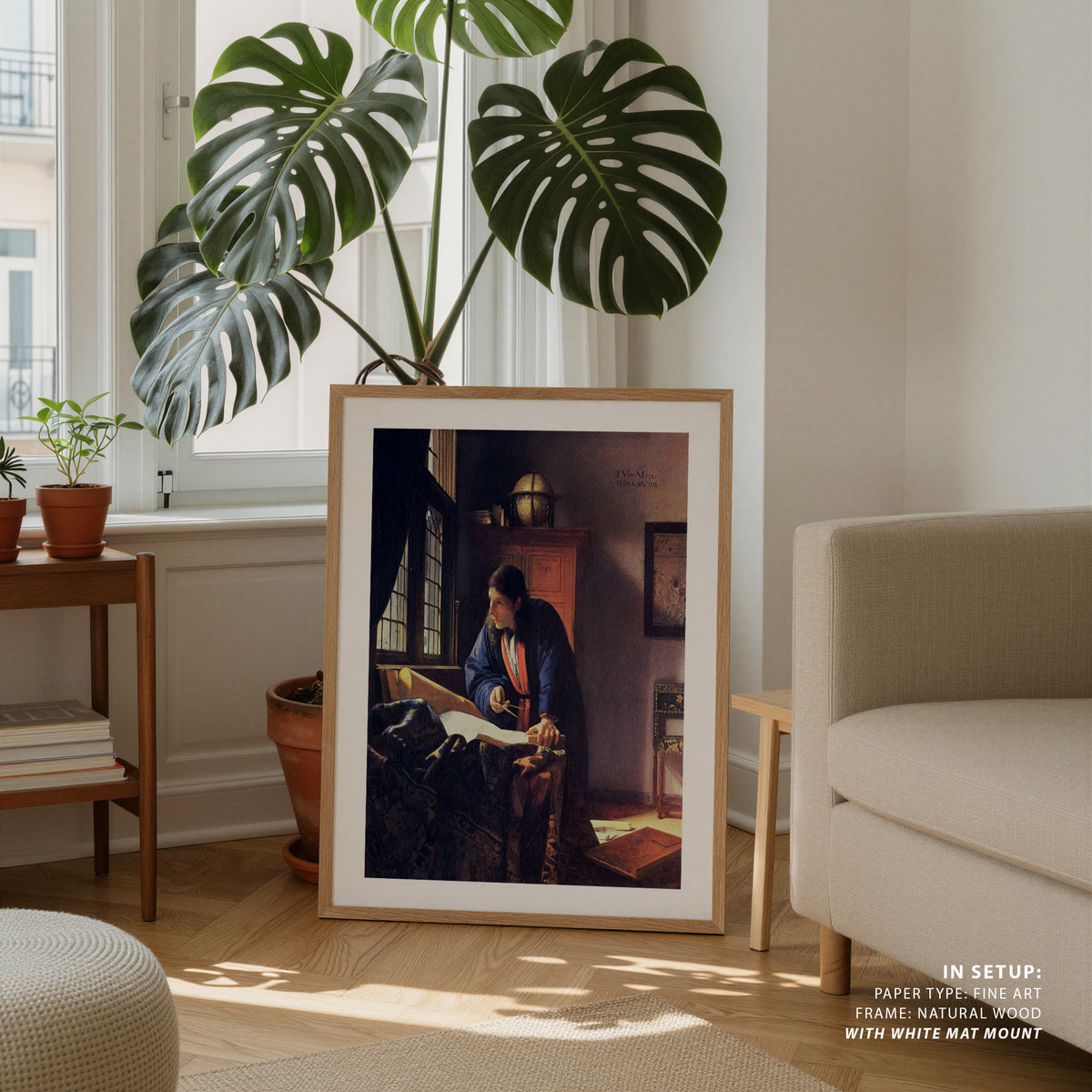 The Geographer, Johannes Vermeer Painting