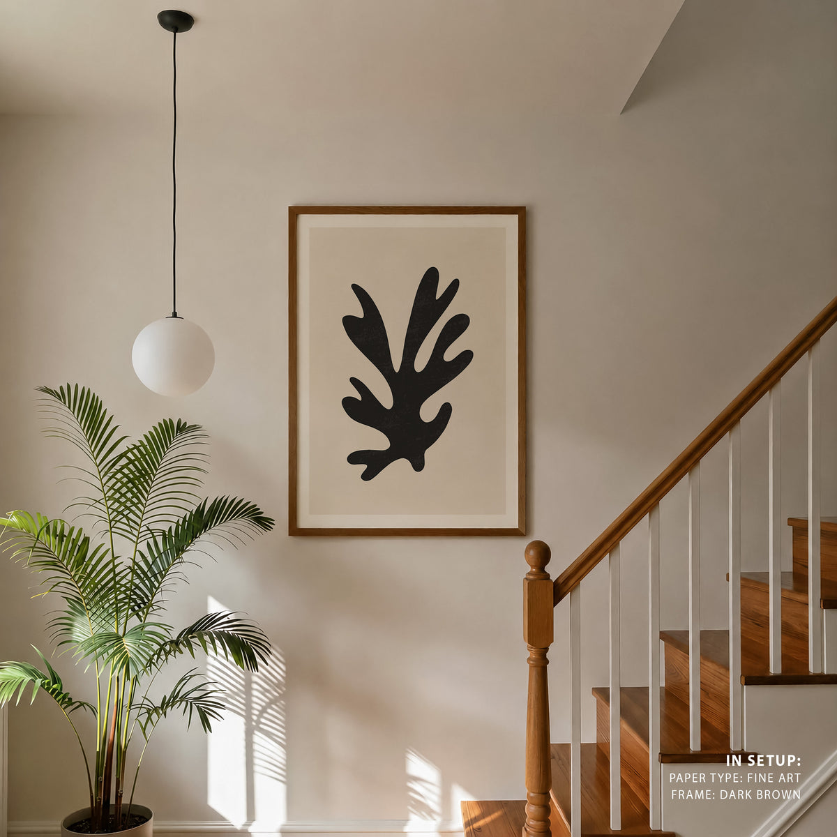 Henri Matisse Style II, Black and white Painting