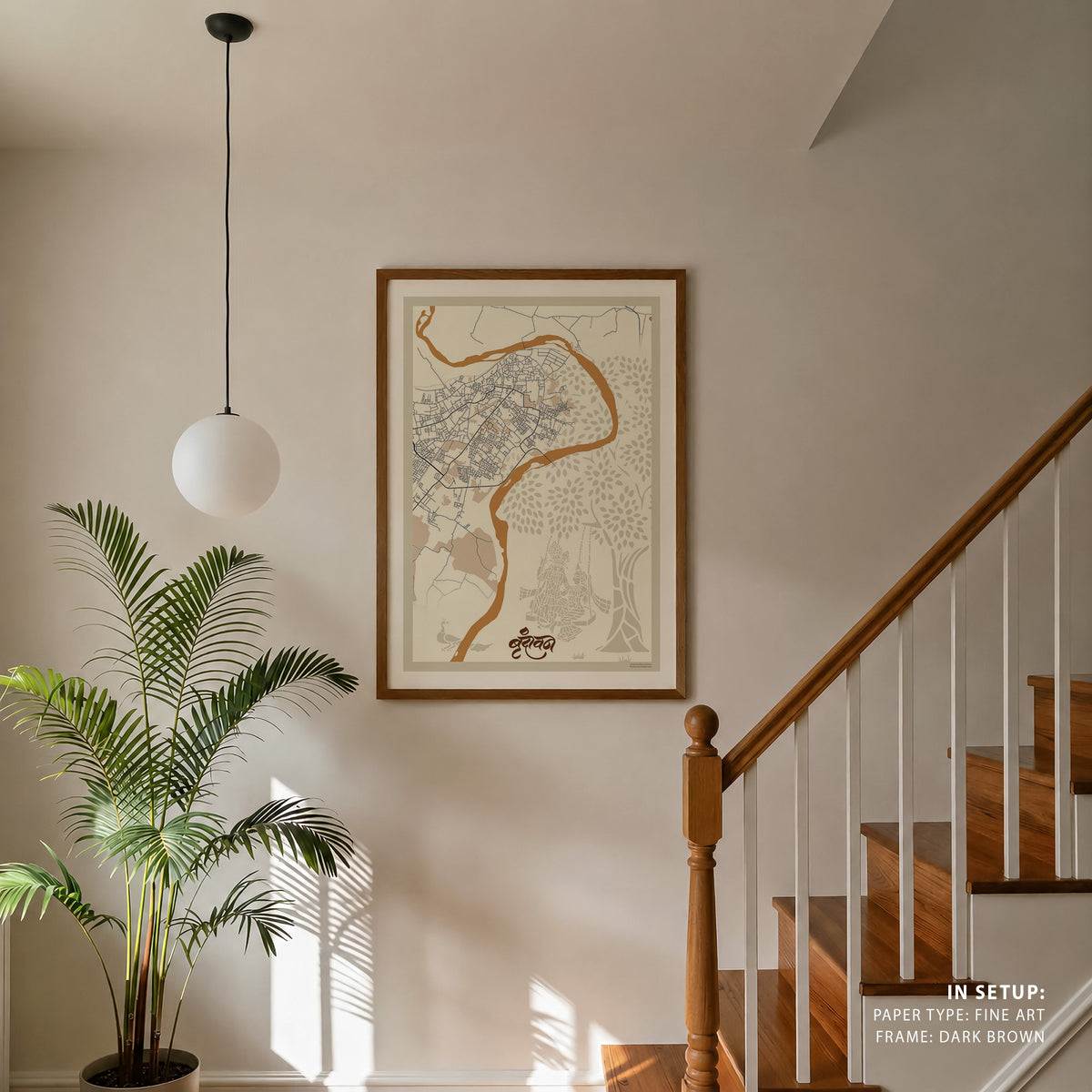 Vrindavan Sanjhi Map, Wall Art Prints