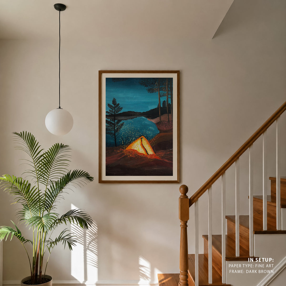 Campfire, Wall Art Print, Framed Art, Modern Art