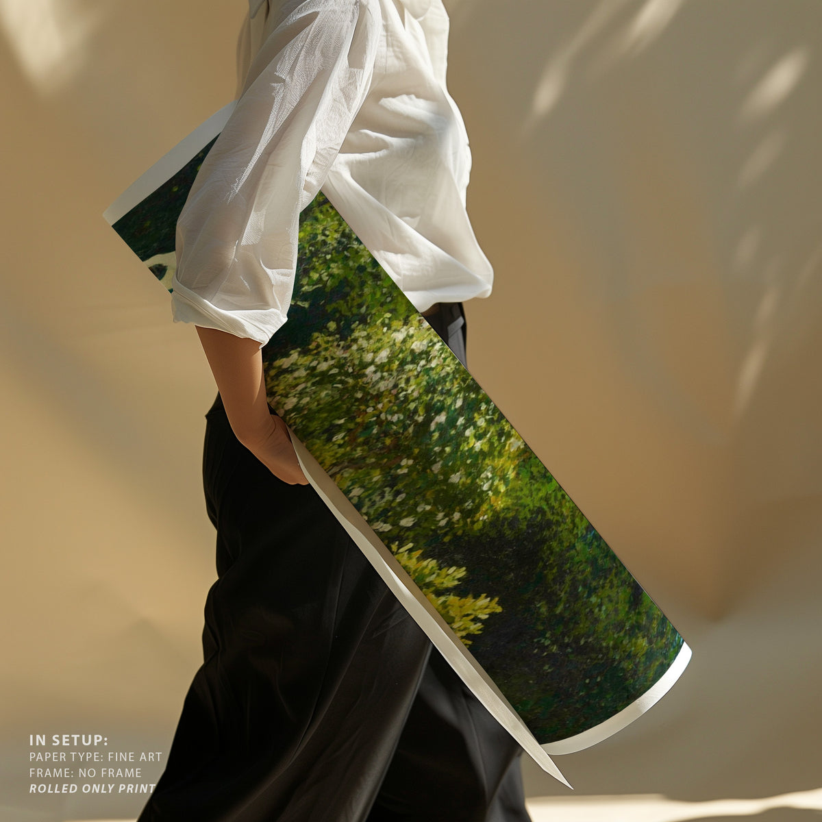 A Woman in the Garden, Landscape Painting, Nature Art