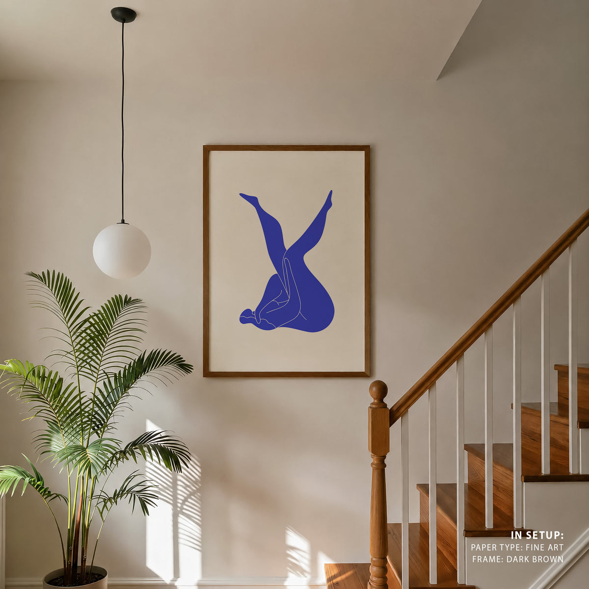 Matisse Blue Woman, Minimalist Art Painting